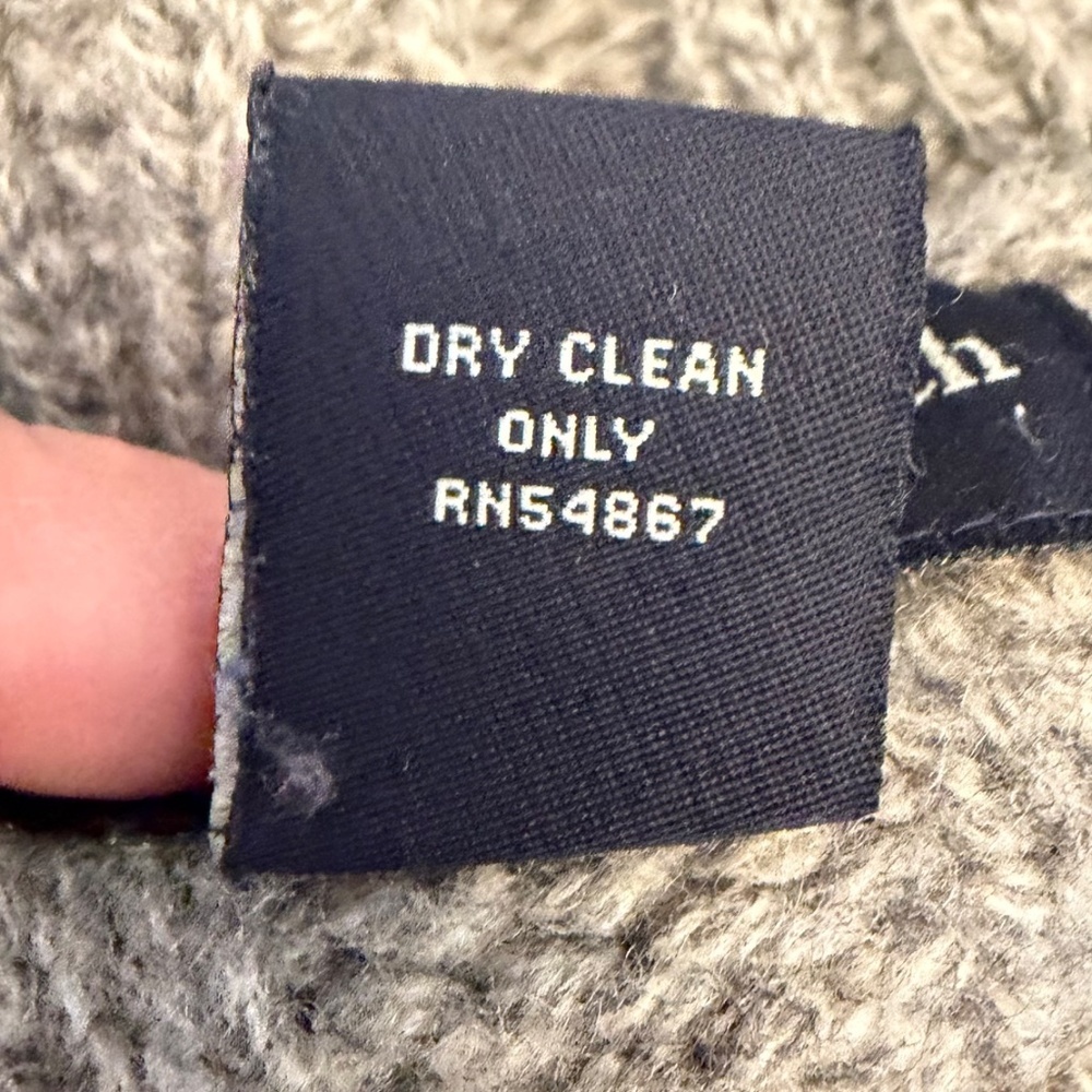 Abercrombie & Fitch Y2K Hooded Lambswool Brown Cardigan with Tie, Size Medium - Picture 11 of 15